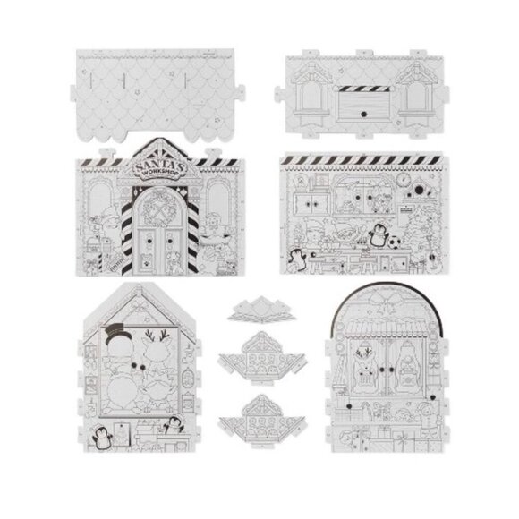 Christmas Craft Color-Your-Own Santa's Workshop Fort - Mondo Llama™ - Picture 2 of 8